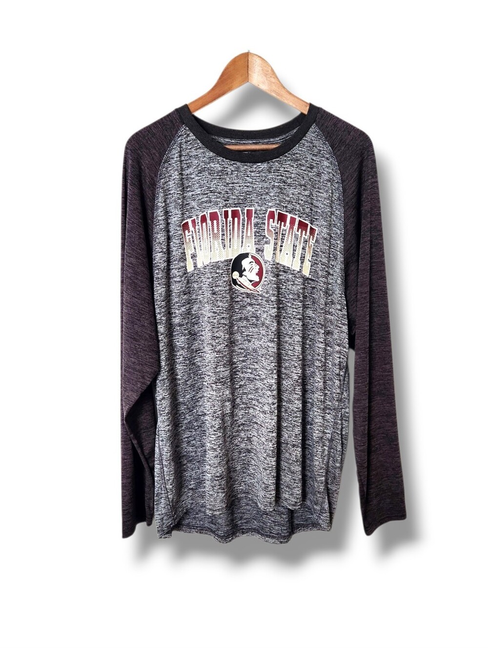 Colosseum Florida State Seminoles Raglan Long Sleeve Tshirt | XXL